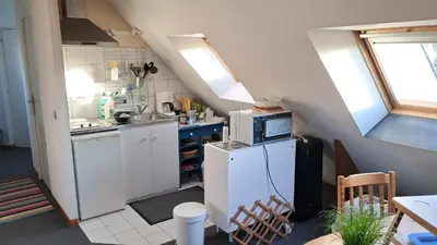 Cuisine ou kitchenette dans l'établissement Studio proche de la mer à Luc Sur Mer