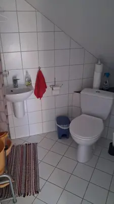 Salle de bains dans l'établissement Studio proche de la mer à Luc Sur Mer