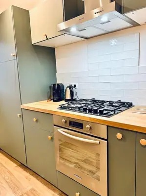 Cuisine ou kitchenette dans l'établissement Maison au calme, à la campagne