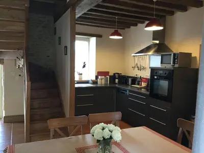 Cuisine ou kitchenette dans l'établissement Gite Normand sur les plages du débarquement.