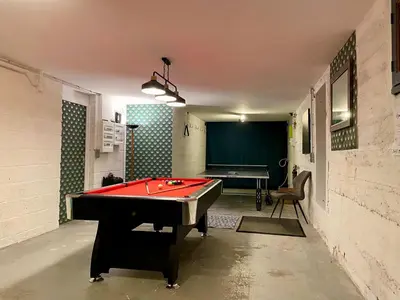 Salle de jeux dans l'établissement La Clef Decamp Casa Antoine 15pers vue mer, 10 min à pied plage