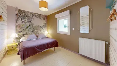 Un ou plusieurs lits dans un hébergement de l'établissement La Clef Decamp Tanzanie 20pers jacuzzi, billard baby, 30min mer