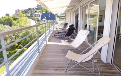 Balcon ou terrasse dans l'établissement Vue incroyable sur la mer, lumineux !