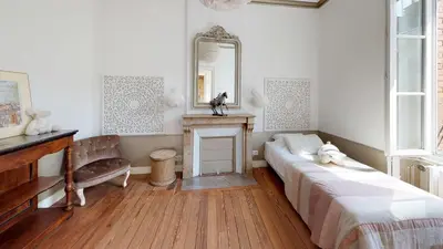 Un ou plusieurs lits dans un hébergement de l'établissement La Clef Decamp Villa Dei 15 pers jacuzzi, baby-foot, 30 min mer