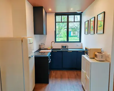 Cuisine ou kitchenette dans l'établissement Domaine de L'isle Maniere