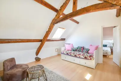 Coin salon dans l'établissement Villa Chausey - Proche de la plage