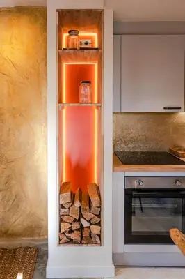 Cuisine ou kitchenette dans l'établissement Nénuphar