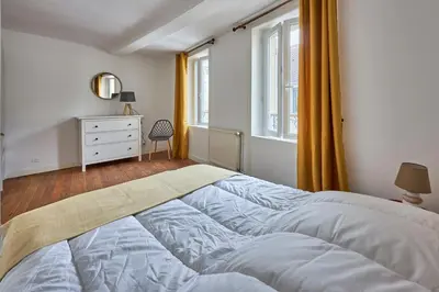 Un ou plusieurs lits dans un hébergement de l'établissement La Maison du Pêcheur - A 250 m de la plage
