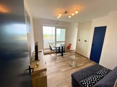 Coin salon dans l'établissement Ancre - Vue sur Mer - Port Courseulles-sur-Mer