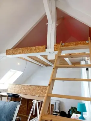 Un ou plusieurs lits superposés dans un hébergement de l'établissement Vue mer Loft Wifi TV Holidays