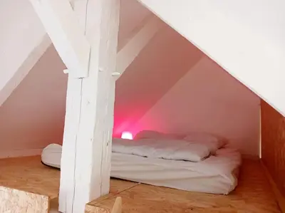 Un ou plusieurs lits dans un hébergement de l'établissement Vue mer Loft Wifi TV Holidays