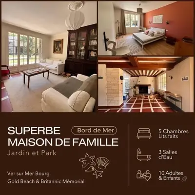 L'Ecrin de Famille Maison Mer & Bourg Gold Beach