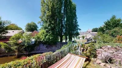 Jardin de l'établissement La Clef Decamp Villa et Cour Paradis 22 pers billard 20 min mer