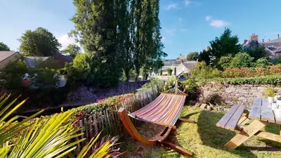 Jardin de l'établissement La Clef Decamp Villa et Cour Paradis 22 pers billard 20 min mer