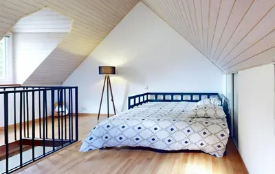 Un ou plusieurs lits dans un hébergement de l'établissement Cozy Home In Sartilly-Baie-Bocage