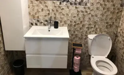 Salle de bains dans l'établissement Studio proximité Saint Lo