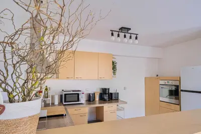 Cuisine ou kitchenette dans l'établissement L'Oyat