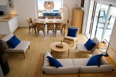 Coin salon dans l'établissement Dunes