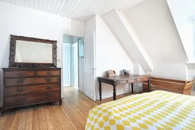 Un ou plusieurs lits dans un hébergement de l'établissement Le Cottage des Pêcheurs - Charmante Maison pour 6