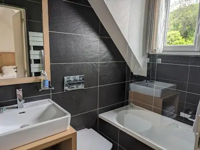 Salle de bains dans l'établissement Chambres Breizh Café