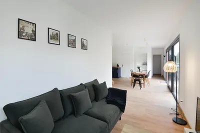 Coin salon dans l'établissement Le Guillaume - Sauna - A moins de 2 km de la plage