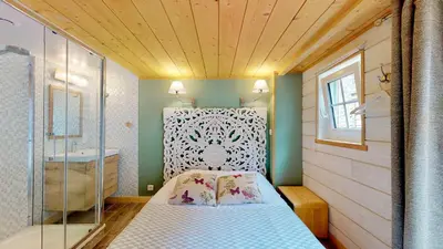 Un ou plusieurs lits dans un hébergement de l'établissement La Clef Decamp Duckerie 55 pers 5 Gîtes jacuzzi, 15min Mer
