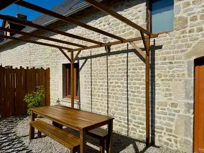 Terrasse ou espace extérieur de l'établissement Gîte 5 personnes - Le Refuge des Parachutistes - en bordure du marais