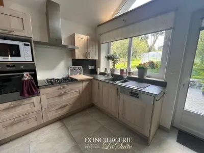 Cuisine ou kitchenette dans l'établissement La croix Luce