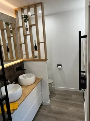 Salle de bains dans l'établissement Escapade en Baiocensis