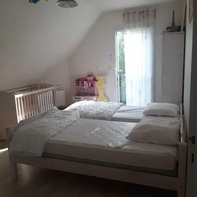 Un ou plusieurs lits dans un hébergement de l'établissement Villa la Salamandre - Jullouville