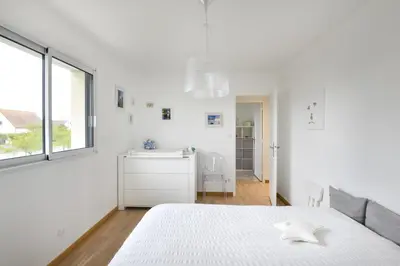 Un ou plusieurs lits dans un hébergement de l'établissement Le Gîte des Tadornes - Pavillon à 5mn de la plage