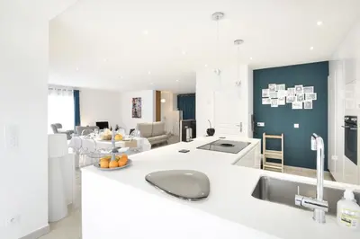 Coin salon dans l'établissement Le Gîte des Tadornes - Pavillon à 5mn de la plage