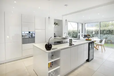 Cuisine ou kitchenette dans l'établissement Le Gîte des Tadornes - Pavillon à 5mn de la plage