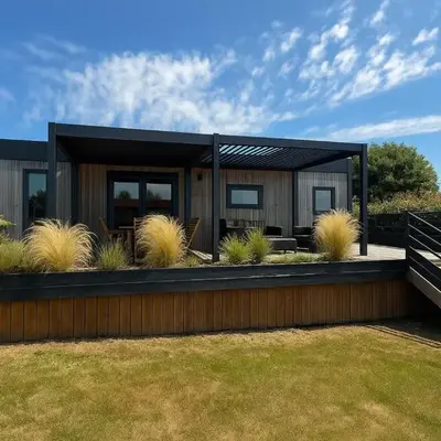 Mobilhome moderne avec grande terrasse