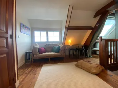 Un ou plusieurs lits dans un hébergement de l'établissement Maison de famille- vue sur mer - 6 à 8 personnes