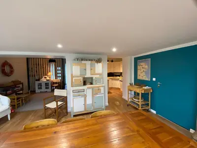 Cuisine ou kitchenette dans l'établissement Maison de famille- vue sur mer - 6 à 8 personnes