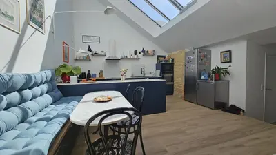 Cuisine ou kitchenette dans l'établissement Maison Almati près de l'île enchantée