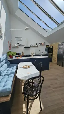 Cuisine ou kitchenette dans l'établissement Maison Almati près de l'île enchantée
