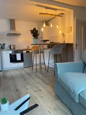 Cuisine ou kitchenette dans l'établissement Grand Studio Balnéaire