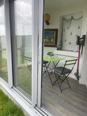 Terrasse ou espace extérieur de l'établissement Apparemment front de mer
