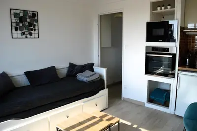 Cuisine ou kitchenette dans l'établissement L'Escale - Studio avec loggia en centre ville