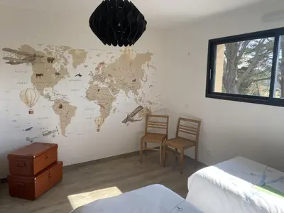 Un ou plusieurs lits dans un hébergement de l'établissement Holiday Home Les lilas by Interhome