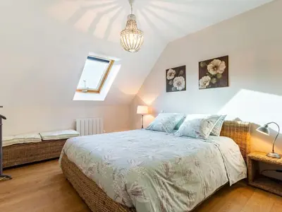 Un ou plusieurs lits dans un hébergement de l'établissement Holiday Home La Lucerie by Interhome