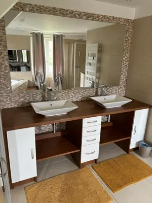 Cuisine ou kitchenette dans l'établissement La Villa Boutrois