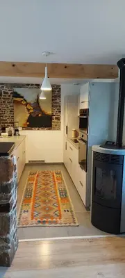 Cuisine ou kitchenette dans l'établissement Les Vergers de Fontenay