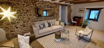 Coin salon dans l'établissement Les Vergers de Fontenay