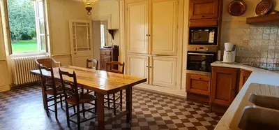 Cuisine ou kitchenette dans l'établissement Chambres d'hôtes de la Grande Maison