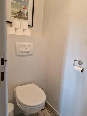 Salle de bains dans l'établissement La Maison du Boscq