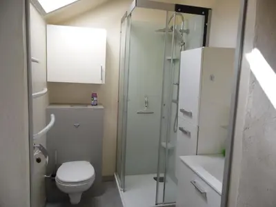 Salle de bains dans l'établissement le bourg neuf de haut
