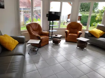 Coin salon dans l'établissement gîte La Saulnerie